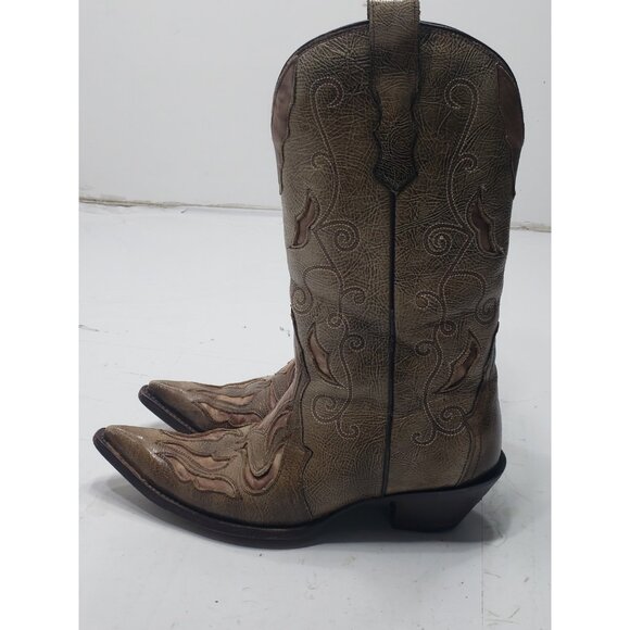 Corral Women’s 4841 Antique Brown Leather Pointed Toe Cowboy Boots Size 8.5 M - Picture 4 of 11